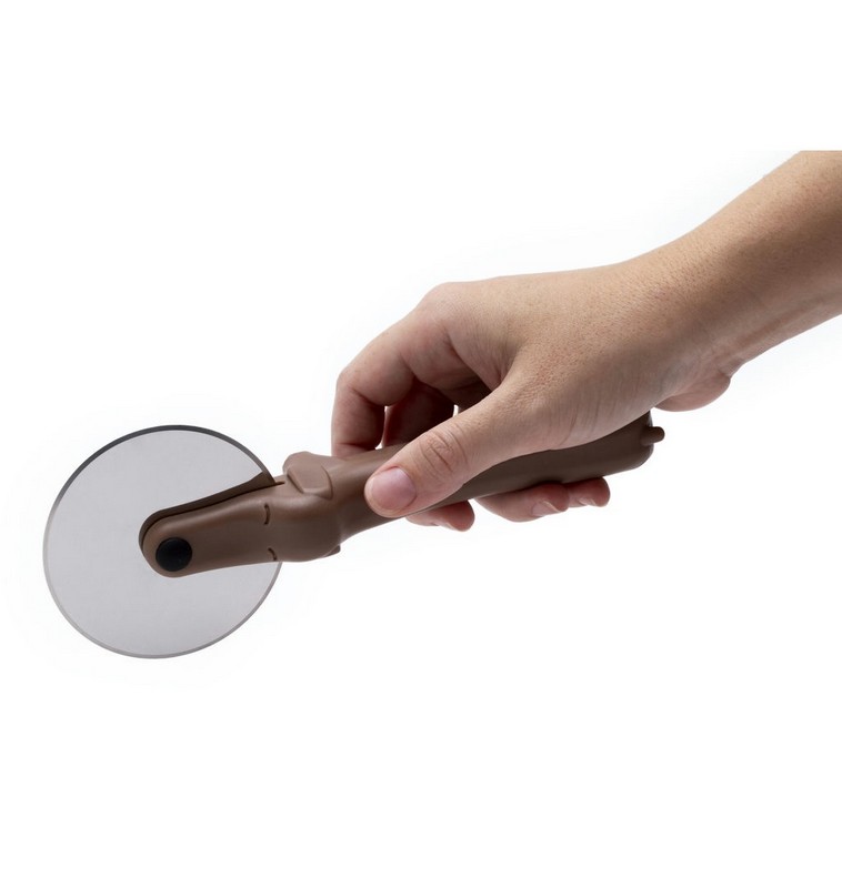 Rotella tagliapizza a forma di cane bassotto con frisbee in bocca, una divertente idea regalo per amante dei cani